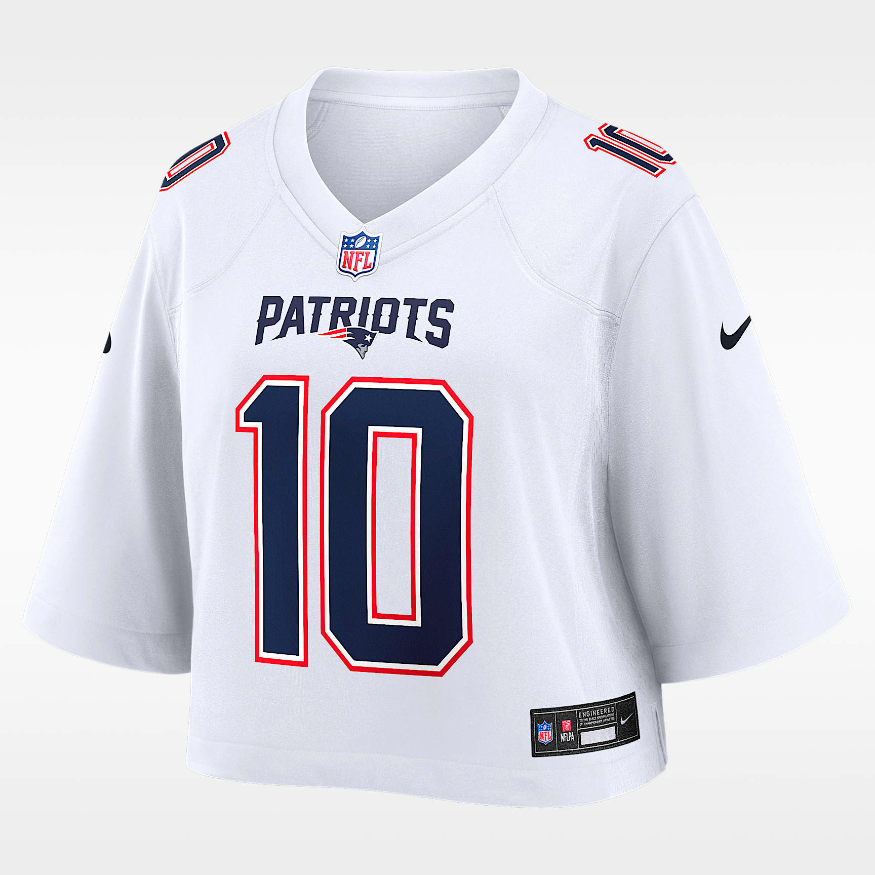 Drake Maye New England Patriots Women's Nike NFL Cropped Tundra